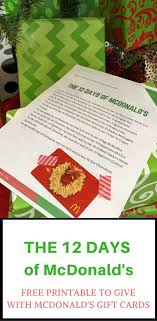 Mcdonald's is an american fast food company, founded in 1940 as a restaurant operated by richard and maurice mcdonald, in san bernardino, california, united states. Free Christmas Printable For A Mcdonald S Gift Card The Gifted Gabber