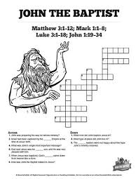 John The Baptist Bible Crossword Puzzle For Kids Sunday School Crossword Sunday School Worksheets John The Baptist