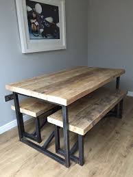 Amazing wood + master craftsman = fine furniture. Large Reclaimed Wood Dining Table And Benches Www Reclaimedbespoke Co Uk Wood Dining Room Table Reclaimed Wood Dining Table White Dining Room