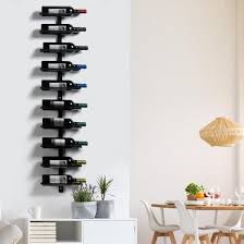 Yaheetech Porte Bouteille Mural Metalique Casier Etagere A Vin Pour 10 Bouteilles Cave Resto Maison 126cm Noir Porte Bouteille Meuble Range Bouteille Amenagement Salle A Manger