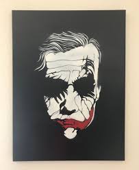 Heath Ledger Joker Stencil