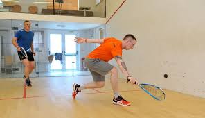 Racquetball is a racquet sport played with a hollow rubber ball on an indoor or outdoor court. Squash East Glos Club