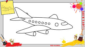 Flugzeug Zeichnen Schritt Fur Schritt Fur Anfanger Kinder Zeichnen Lernen 3 Youtube