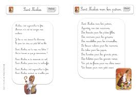 Mes Poesies Preferees Saint Nicolas Saint Nicolas Chanson Bricolage Saint Nicolas