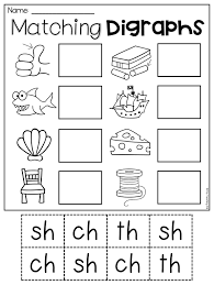 Matching Digraphs Worksheet For Sh Ch Th This Packet Is Jammed Full Of Workshe Kindergarten Worksheets Printable Digraphs Worksheets Kindergarten Worksheets