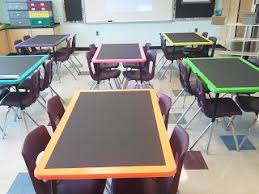 Pin By Laura Norman On Teacher Hacks Modern Teacher Chalkboard Table Classroom Organisation