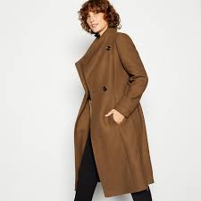 A camel coat is always elegant and this platform felt style is the kind of piece that you'll covet for available at the following french connection stores: Principles Camel Funnel Neck Wrap Coat With Wool Debenhams