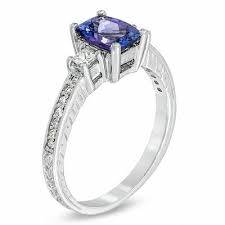 Alibaba.com offers 2,842 diamond nose stud products. Cushion Cut Tanzanite And 1 4 Ct T W Diamond Engagement Ring In 14k White Gold Zales