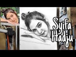Keren Menggambar Syifa Hadju Pakai Pensil Youtube Gambar Menggambar Wajah Pensil