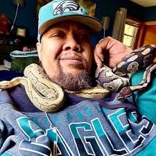 What are suitable enclosure and hide options for a large ball python?