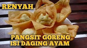Disajikan bersama sambal bangkok wah nikmatnya bikin nagih! Cara Membuat Pangsit Goreng Isi Ayam Pangsit Goreng Renyah Youtube