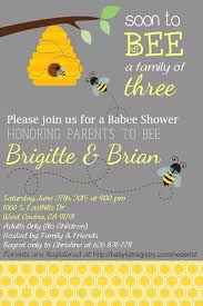 Plan to host the shower four to six weeks before the baby's due date. Parents To Bee Baby Shower Invites Bee Baby Shower Bee Shower Bee Baby Shower Invitations