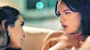 Lesbian Love Unfolds On A Movie Night With Petite Teen Girls 18+ Starring  Karlee Grey And Charlotte Cross - XXXBP