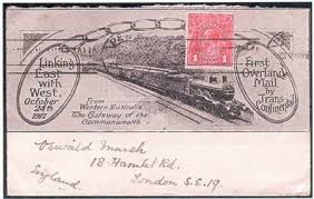 First Australian Mail To Cross Australia Overland 1917 Overlanding Coast Australia First Day Covers