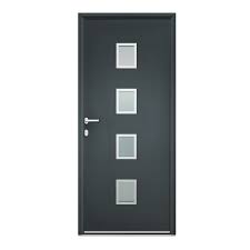 Porte fer forgé leroy merlin. Porte D Entree Alu Baltimore 2 Essentiel H 215 X L 90 Cm Gris Anthr P Droit Leroy Merlin