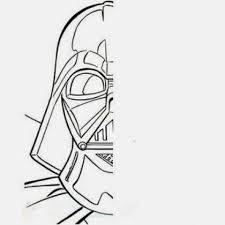 Craft Time Draw The Other Half Of Darth Vader S Face Darth Vader Drawing Homeschool Art Art Handouts