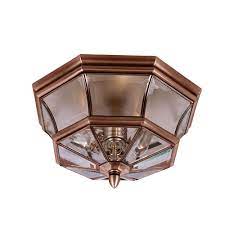 What exactly are semi flush mount ceiling lights? Quoizel Newbury 3 Lamp Flush Mount Ceiling Light In Aged Copper