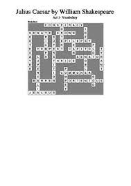 Julius Caesar Act 1 Vocabulary Crossword By M Walsh Tpt
