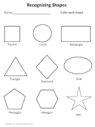 Each shape worksheet features tracing practice to build fine motor skills. Printable Shapes Worksheets Toddlers Counting Objects Senses Preschool Kindergarten Shape Nets Identify Sumnermuseumdc Org