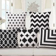 Makeover Furniture Black And White Simple Geometry Car Decorative Throw Pillowcase Pillow Cases Cushion Co Almofadas Lencois De Algodao Almofadas Para Cadeiras