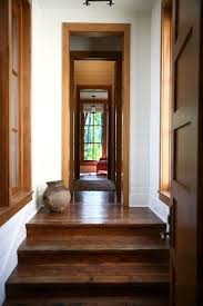 Henry Island Rustic Hall Seattle By Bosworth Hoedemaker White Baseboards Dark Wood Trim Wood Window Trim