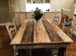 Rustic Barnwood Farm Table Dakota Collection Made In Usa Tn Rustic Farm Table Barn Wood Crafts Kitchen Table Wood
