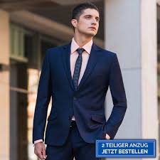 Eine blaue krawatte paßt fast immer zum abendanzug und zum geschäftsanzug. Herren Anzug 3 Teilig Blauer Anzug Mit Weste