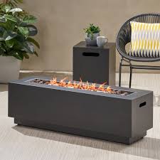 Jefferson Outdoor Rectangular Fire Pit With Tank Holder In 2020 Gas Fire Pit Table Propane Fire Pit Rectangular Fire Pit