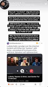 Ethan attacks Ludwig from Video Games, again, and doubles down on  QTCinderella deepfake porn jokes : rh3snark