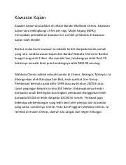 We are a sharing community. Geografi Whole Project 1 Kawasan Kajian Kawaan Kajian Saya Adalah Di Sekitar Bandar Mahkota Cheras Kawasan Kajian Saya Melingkungi 15 Km Per Course Hero