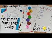 5 Subject assesment front page designs ideas /simple designs ...