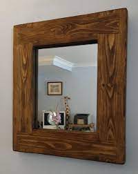 Maybe you would like to learn more about one of these? Wooden Wall Mirror Natural Wood Modern Rustic Style Small Etsy Mirror Wall Living Room Mirror Wall Decor Wood Framed Mirror