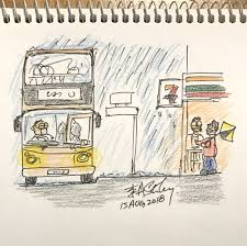 上車 八達不通 找零錢 車長指指便利店 去增值啦 灰沉的心加添了一點色 謝謝等我一刻 師傅 drawings supplies