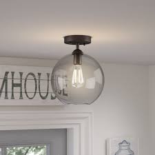 Laurel Foundry Modern Farmhouse Bouvet 1 Light 9 85 Simple Globe Semi Flush Mount Reviews Wayfair