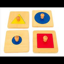 The single shape puzzles help the child improve his gross motor skills and hand eye coordination while tracing each shape with two fingers, and placing it . Single Shape Puzzle Set Of 4