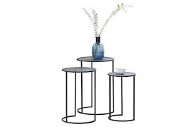 Give your family room a whole new look with these great deals on console tables and side tables. Lifa Living Nest Of 3 Tables Round Coffee Tables For Small Spaces Modern Side Tables For Living Room Entryway Black Metal End Bedside Tables Buy Online In Saint Vincent And The Grenadines