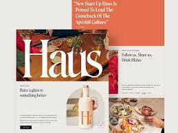 Haus Fonts In Use In 2020 Aperitif Alcohol Content Web App Design