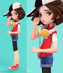 30 beautiful 3d girls character designs and models 3d キャラクター デフォルメキャラ ハーレイクイン