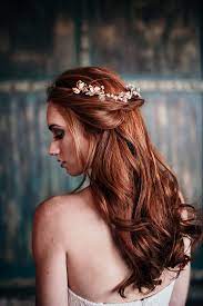 Industrial Wedding Inspiration At Victoria Warehouse In Manchester With Edison Lights Wedding Hairstyles Half Up Half Down Wedding Hair Half Bridal Hair Half Up Half Down
