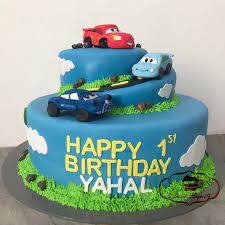 Shop for birthday party kits and at partycity.com. Sweet Layers Cars Themed Cake For A Baby Boy 1st Facebook
