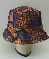60s 70s Mens Retro Bucket Hat Size Xl Tropical Print Union Label Hat Sizes Tropical Print Hats