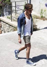 Gentslookbook Photo Blue High Tops Mens Street Style Style