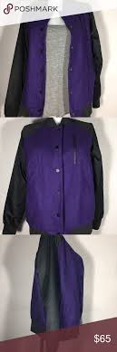 Black And Purple Bomber Jacket Nike Purple Black Destroyer Bomber Jacket Sz L Fashion Outfits Purple And Black Fashion