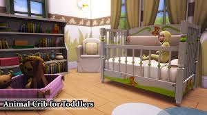 Lana Cc Finds Animal Crib For Toddlers Sims Baby Sims 4 Bedroom Cribs