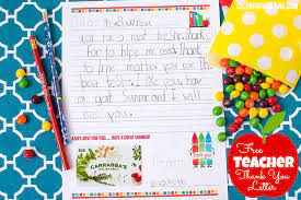 You have filled my head with knowledge, yet you. End Of Year Thank You Note Letter Gift Ideas For Your Teacher