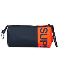 Superdry Trousse A Double Zip Kewer Bleu Marine Accessoires Trousse