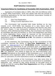 I have invitation letter from malaysia. Ssc Gd Constable Notification 2018 Released Apply For 54 953 Posts Times Of India