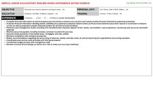 Accountant resume example + salaries, writing tips and information. Junior Accountant Resume Sample