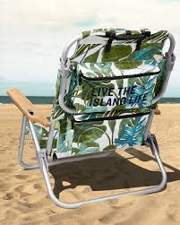Villa Fronds Deluxe Backpack Beach Chair Designed By Anne Marie Jackson For Tommy Bahama Backpack Beach Chair Beach Chairs Beach Chair Umbrella