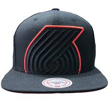 Browse and download hd trail blazers logo png images with transparent background for free. Portland Trail Blazers Xl Logo Black Mitchell And Ness Snapback Hat Cap Swag
